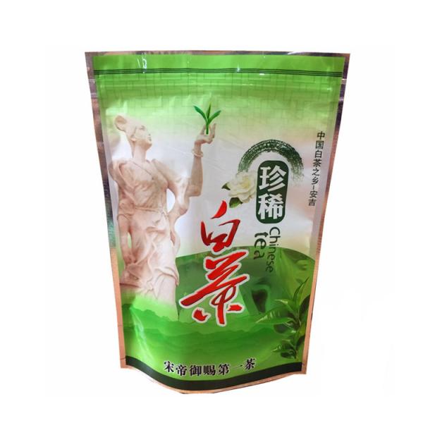 Recycle Stand Up Custom Printed Tea Bags , Aluminum Foil Wrapped Zip Lock Pouch