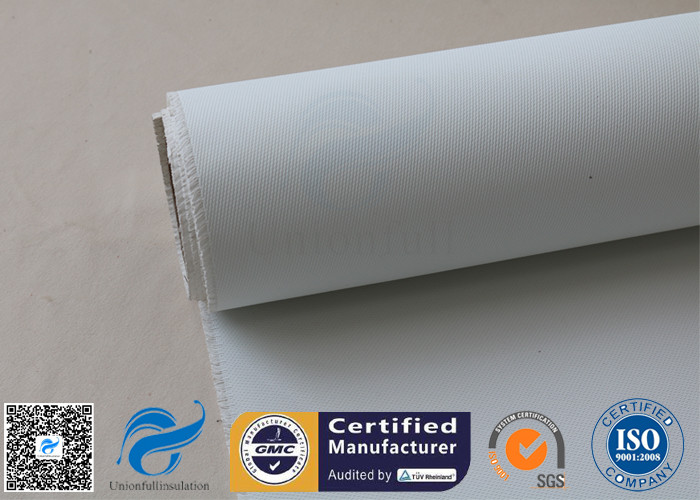 White PU Coated / Silicone Coated Fiberglass Fabric For Welding Spark Protection