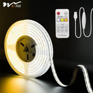 China LED COB Light Strip 5m 24V CRI90 3200LED Adjustable White CCT 2700K-6500K Tape Light Kit factory