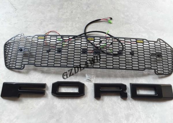 ABS Plastic Car Front Bumper Grille With LED Lights For Ranger 2016 2017 Body