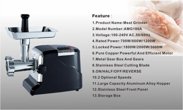 Powerful Electric Meat grinder with stainless steel gear and gear box meat