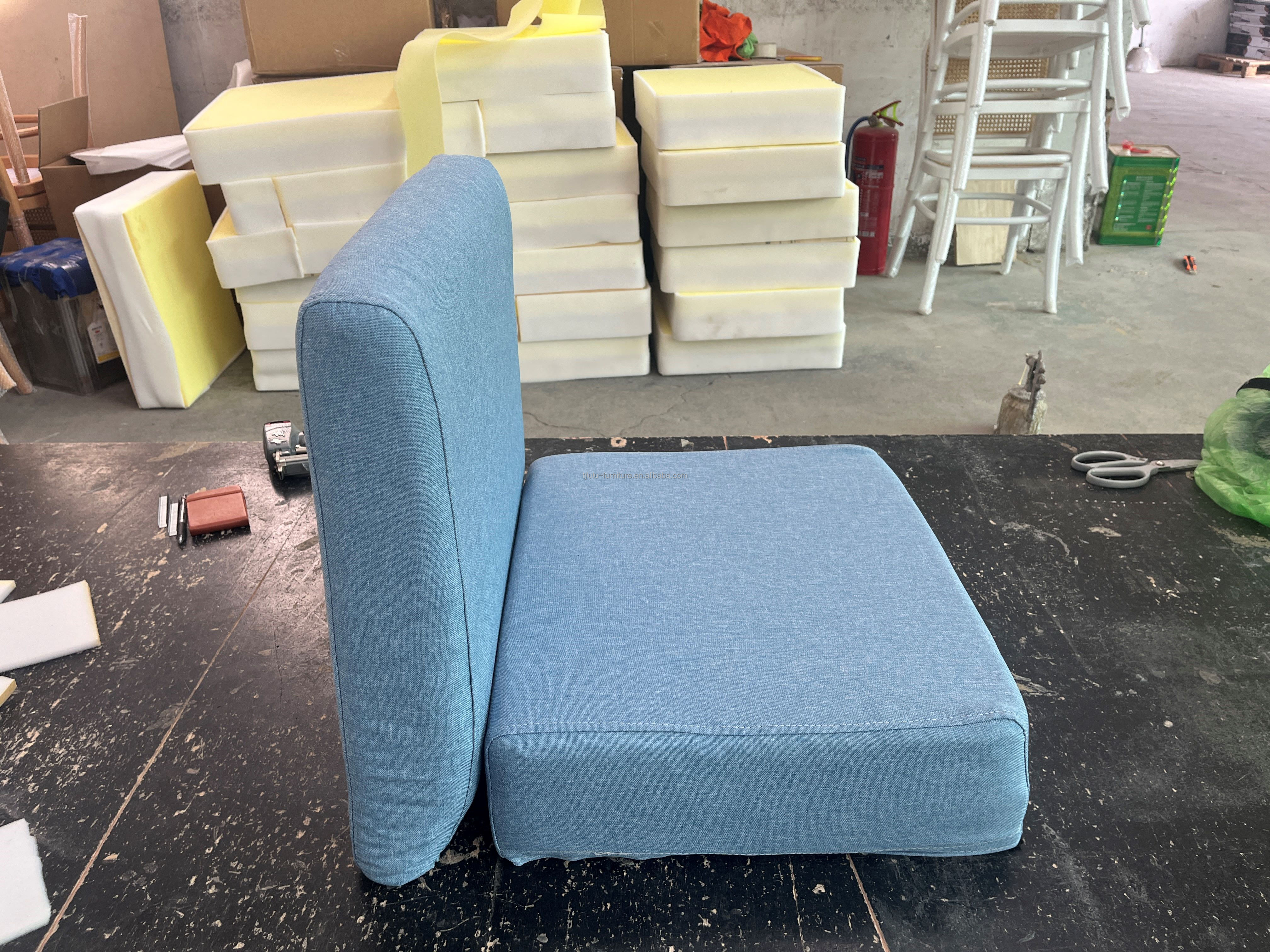 Living Room and Hotel Solid Wood Fabric Wooden Sofa Chair W69*D76*H79CM with Soft Seat Modern Design One Seat
