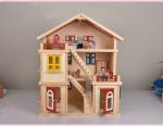 Kids DIY 55.5cm Garage Mini Dollhouse Furniture Wooden Miniature Dollhouse