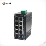 Mini Industrial Managed 8-Port 10/100/1000T 802.3at PoE + 2-Port 100/1000X SFP