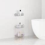 No-Drilling Wall-Mounted Shower Caddy stainless steel Easy Install Space-Saving