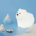 Muid Little White Bear Patting Lamp Silicone Children Soft Baby Light Sleep