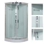 5mm Glass Sliding Door Shower Cabin with Chrome Profile and Shower Tray