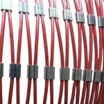 PVC Coated Ferrule Rope Mesh Different Color For Decoration