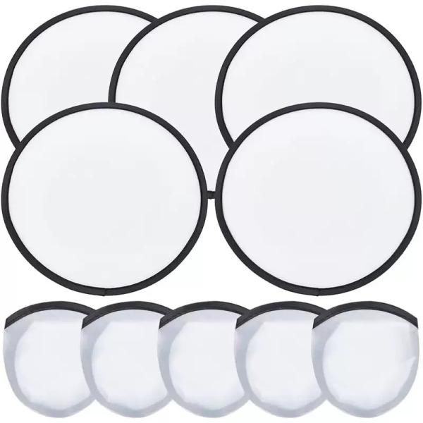 China Personalized Round Polyester Sublimation Folding Fan For Heat Transfer factory