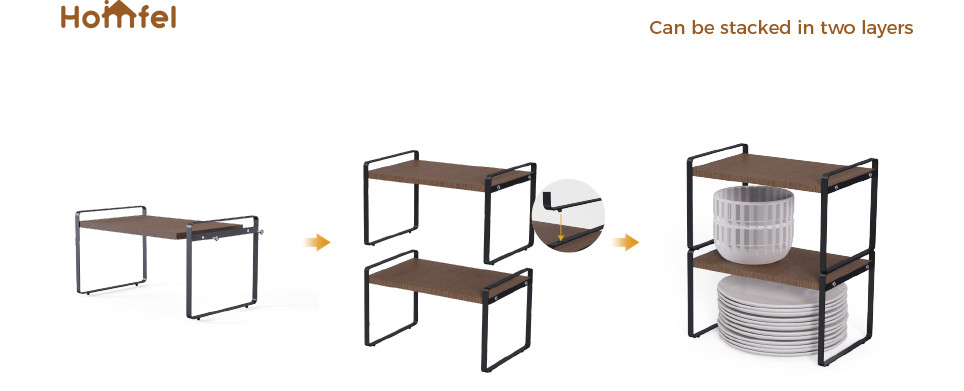 MDF Standing Type Wood Element Modern Design Household Multifunctional Stylish Metal Kitchen Organizer