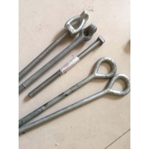 China Galvanized Oval Eye Bolts 3/4" transmission line hardware factory