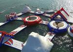 Popular Floating Inflatable Island , Aquatic Inflatable Water Park Equipment For