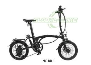 China 16 Inch CMSTL Frame CST Tire 250 W Mid Motor 36V 7Ah LG Battery Black City Folding E-Bike factory
