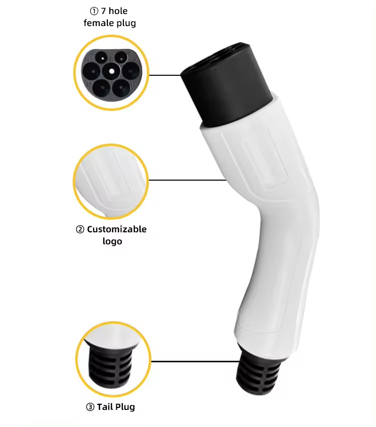 22OV AC Type2 Plugs Charging Extension Cable for Retrofit/Upgrade Purpose Electric Vehicle Charging Station Compatible