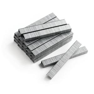 China 8mm Heavy Duty Staples 20GA 3/8 in Crown Leg T50 Galvanized Staples For Roofing factory
