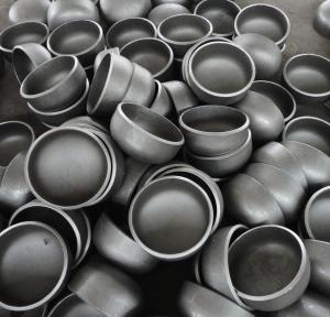China STD SCH40 SCH80 SCH160 Butt Welded Cap Fitting Black Paint ASME B16.9 factory