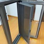 Black Double Tempered Glasses Tilt And Turn Casement Windows Fiberglass