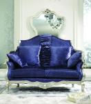 CAD 3D 3 Piece Luxury Living Room Furniture Modern Blue 3 2 1 Seater Velvet Sofa
