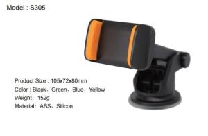China Orange Sucktion Cell Phone Car Mount Dash Phone Holder With Silcon Clip factory