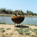 Outdoor 1000mm Diameter Steel Fire Pit Manual Ignition 6mm Thickness