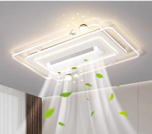 China Three Color Strong Wind Ceiling Fan Light Anti Flicker Silent Ceiling Fan With Light And Remote factory