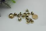 Super cheaper factory price bag fitting small flat six-sided nickel color metal