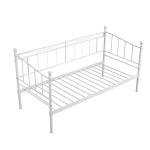 3ft White Platform Daybed Frame Twin Size UK Style Electrostatic Powder Coating