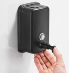 Black Paint Leakproof Metal 40oz Wall Mounted Soap Dispenser