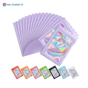 China Food Waterproof Moisture Proof Mylar Bags Custom With Zipper Holographic Packaging Bag factory