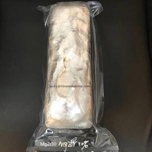 China ISO Magnesium Zirconium Alloy MgZr30 Ingot Low Specific Gravity factory