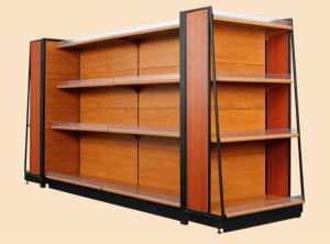 China Attractive Shop Display Equipment Supermarket Display Shelving With Light Box factory