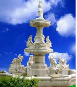 China Stone Fountain Carved Marble Water Fountain for Garden Outdoor (YKOF-6) factory