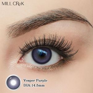 Blue And Purple Colored Contacts Yearly 8.4-8.8mm Base Curve Comfortable