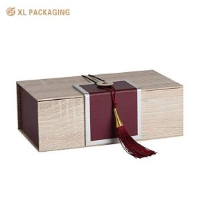 China XL Packaging Custom Packaging Box Factory Custom Cardboard Paper Storage Boxes For Bottles Wine Gift Foldable Box With Strings And Button on sale