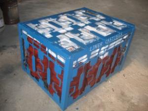 China High Cr White Iron Wear-resistant Castings Liners Packaged by Steel Pallet factory