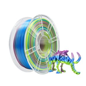 China IBOSS High Toughness 3d printing filament silk tri-color yellow purple blue 1.75mm PLA+ Filament factory