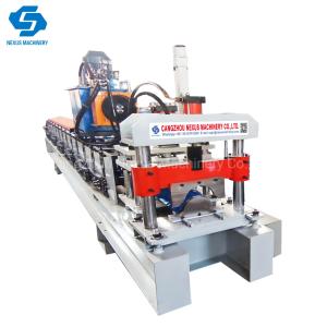 China Color Steel Galvanized Roofing Roof Wall Ridge Cap Tile Roll Forming Making Machine factory