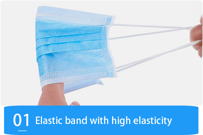 OEM Disposable Blue Earloop Face Mask , Hospital Mouth Mask Non sterile