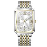 Stainless Steel Luxury Military Quartz Watch Square Metal Watches For Men