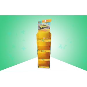 Strong Stable 4 Shelf POS Cardboard Displays , pop display racks