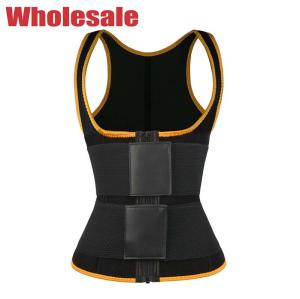 China Orange 2 Straps 3XS To 6XL Workout Waist Trainer Vest Sauna Tank Vest factory