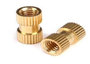 China OEM All Size For Plastic Brass Insert Nut Knurled Nut Zinc Yellow Chromate Plated DIN16903 on sale
