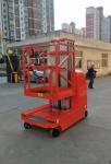 Self Propelled Aerial Work Platform Double Mast 9 Meters High Manlift In Red