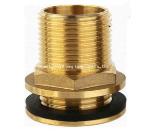 China 15mm od yellow brass color forged brass compression fitting straight threaded water tank connector factory