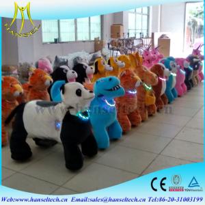 China hansel electric horse rider amusement park rides coin operated electronic machine outdoor playground walking robot ride factory