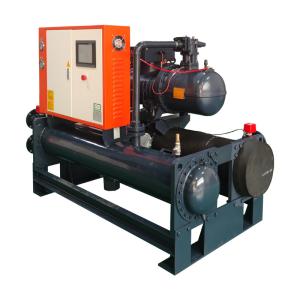 China 210kw 160 Ton Chiller 50Hz / 60Hz Screw Compressor Water Chiller 160HP factory