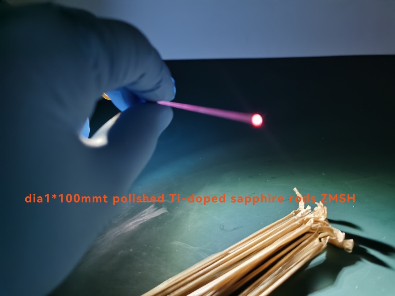 Surface Polished Dia1*100mm Ti3 Doped Sapphire Rod Lens For Laser