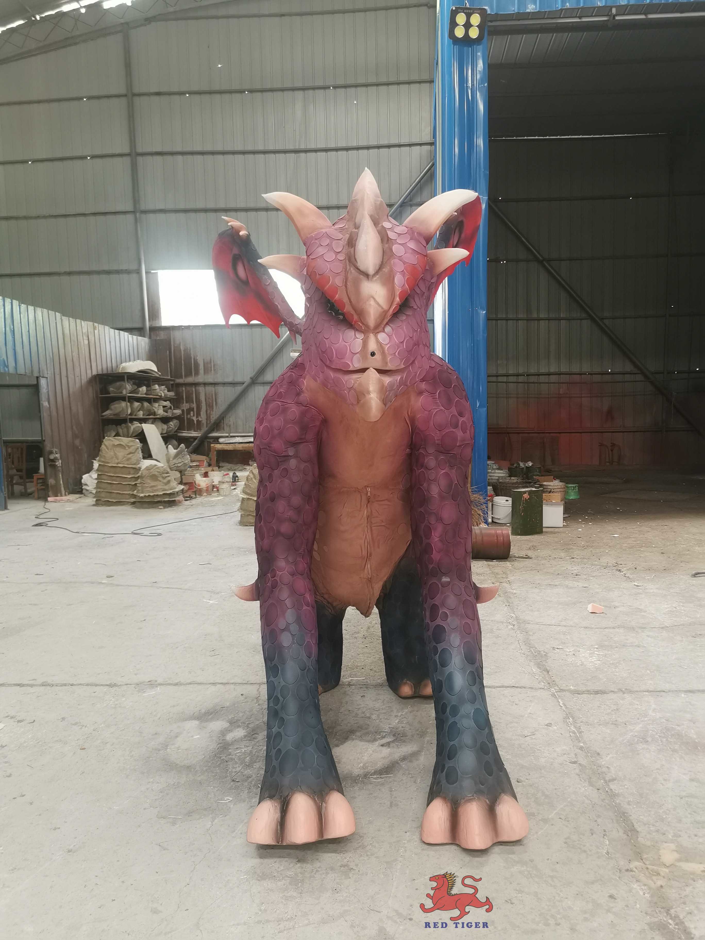 Adventure Park Carnival Parade Attractive Animatronic Realistic Dragon Costume