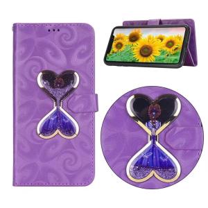China Iphone, Samsung flowing heart wallet leather case, Iphone Xs Max wallet leather case,Samsung wallet leather case factory
