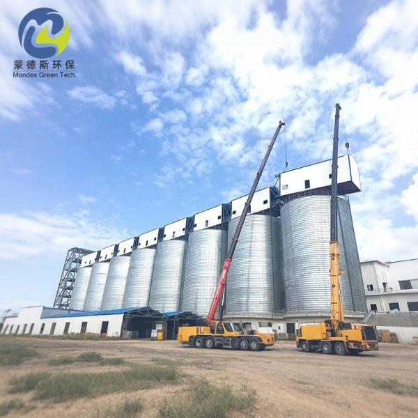 Spiral Steel Agricultural Fertilizer Storage Silo 2mm-6mm Thickness Customized